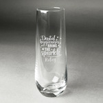 Dental Hygienist Champagne Flute - Stemless Engraved (Personalized)