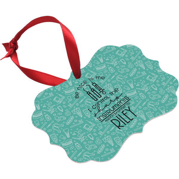 Dental Hygienist Christmas Ornament (Angle View)