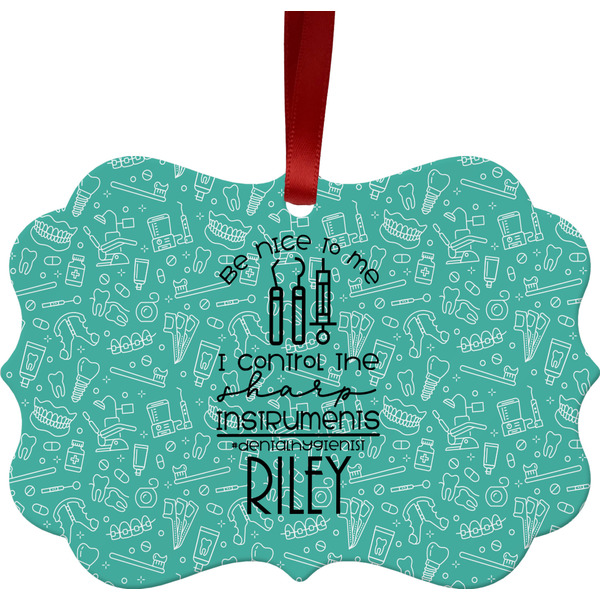 Dental Hygienist Christmas Ornament (Front View)