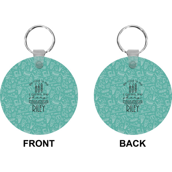 Dental Hygienist Circle Keychain (Front + Back)