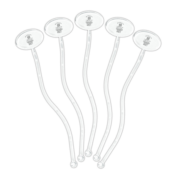 Dental Hygienist Clear Plastic 7" Stir Stick - Oval - Fan