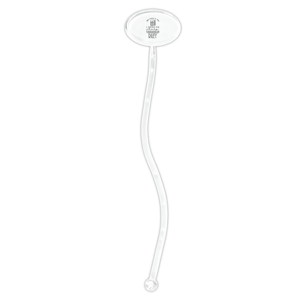 Dental Hygienist Clear Plastic 7" Stir Stick - Oval - Single Stick