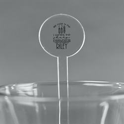 Dental Hygienist 5.5" Round Plastic Stir Sticks - Clear (Personalized)