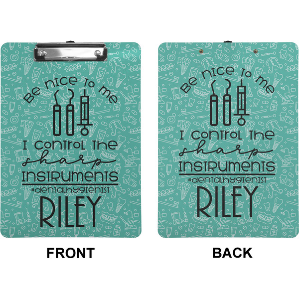 Dental Hygienist Clipboard (Letter) (Front + Back)