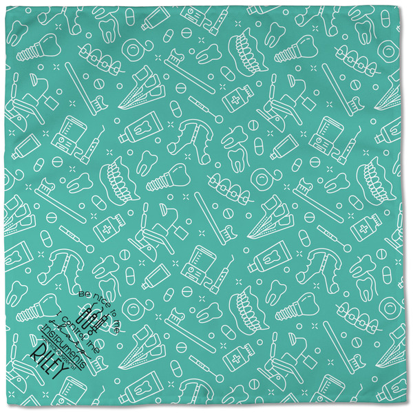 Dental Hygienist Cloth Napkins - Personalized Dinner (Full Open)