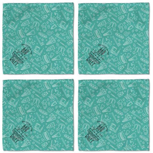 Dental Hygienist Cloth Napkins - Personalized Lunch (APPROVAL) Set of 4