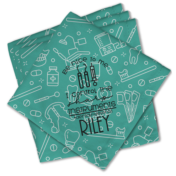 Dental Hygienist Cloth Napkins - Personalized Lunch (PARENT MAIN Set of 4)