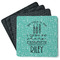 Dental Hygienist Square Rubber Backed Coasters - Set of 4 (Personalized)