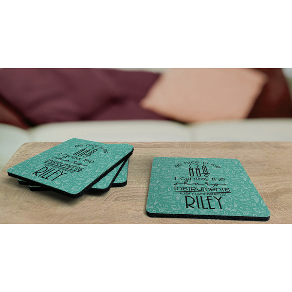 Dental Hygienist Coaster Rubber Back - On Coffee Table