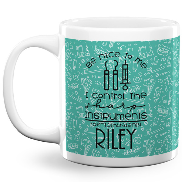 Custom Dental Hygienist 20 Oz Coffee Mug - White (Personalized)