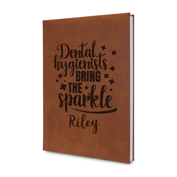 Custom Dental Hygienist Leatherette Journal - Double Sided (Personalized)