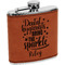 Dental Hygienist Leatherette Wrapped Stainless Steel Flask (Personalized)