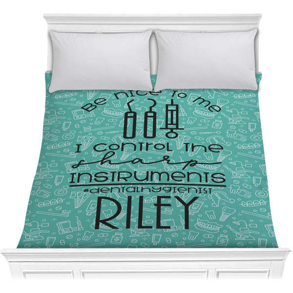 Custom Dental Hygienist Comforter - Full / Queen (Personalized)