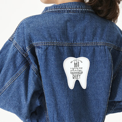 Dental Hygienist Twill Iron On Patch - Custom Shape - X-Large - Set of 4 (Personalized)