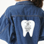 Dental Hygienist Twill Iron On Patch - Custom Shape - 2XL - Set of 4 (Personalized)
