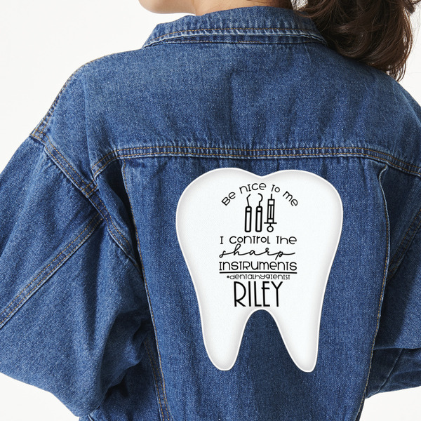 Custom Dental Hygienist Twill Iron On Patch - Custom Shape - 3XL (Personalized)