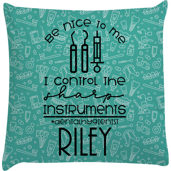 Custom Dental Hygienist Decorative Pillow Case (Personalized)