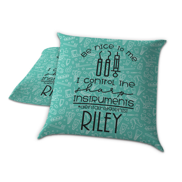 Dental Hygienist Decorative Pillow Case - TWO