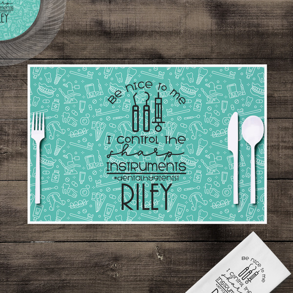 Dental Hygienist Disposable Paper Placemat - In Context