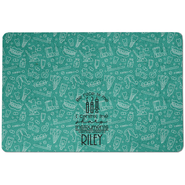 Custom Dental Hygienist Dog Food Mat w/ Name or Text