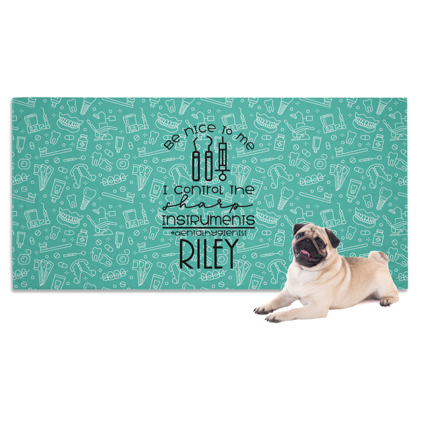 Custom Dental Hygienist Dog Towel (Personalized)