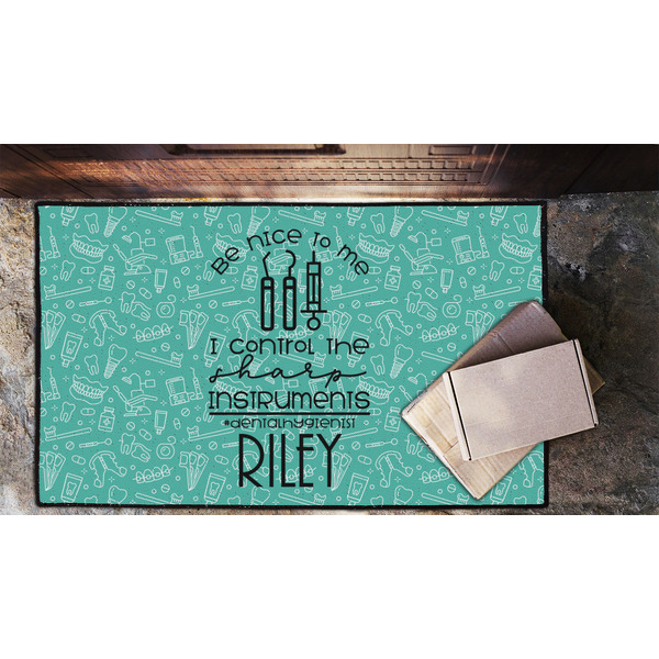 Dental Hygienist Door Mat - LIFESTYLE (Lrg)