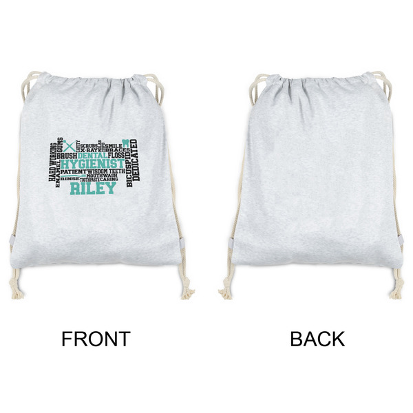 Dental Hygienist Drawstring Backpacks - Sweatshirt Fleece - Single Sided - APPROVAL