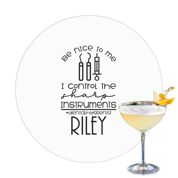 Custom Dental Hygienist Printed Drink Topper (Personalized)