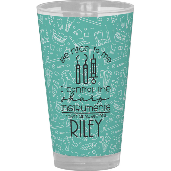 Custom Dental Hygienist Pint Glass - Full Color (Personalized)