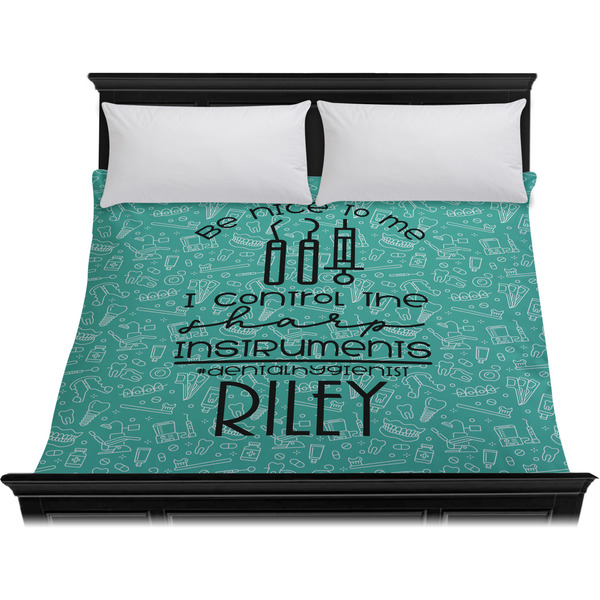 Dental Hygienist Duvet Cover - King - On Bed - No Prop