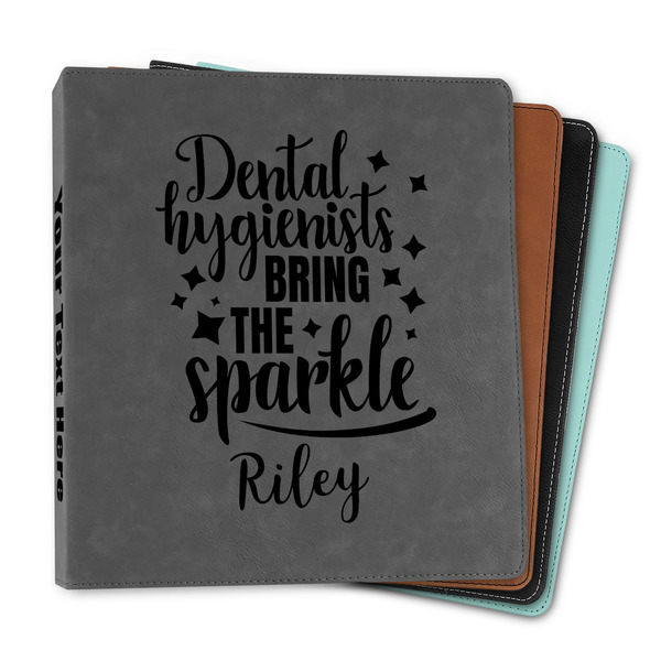Custom Dental Hygienist Leather Binder - 1" (Personalized)
