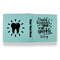 Dental Hygienist Leather Binder - 1" - Teal - Back Spine Front View