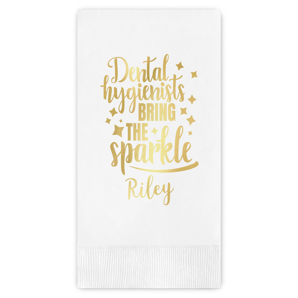 Custom Dental Hygienist Guest Napkins - Foil Stamped (Personalized)