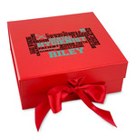 Dental Hygienist Gift Box with Magnetic Lid - Red (Personalized)