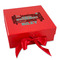 Dental Hygienist Gift Boxes with Magnetic Lid - Red - Front