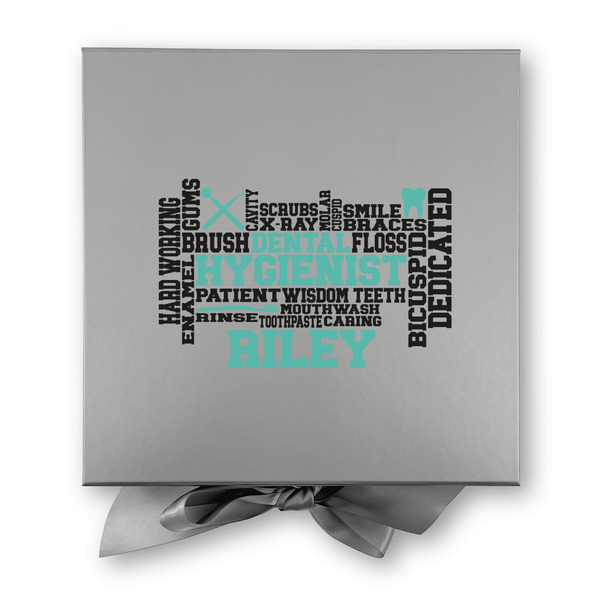 Dental Hygienist Gift Boxes with Magnetic Lid - Silver - Approval