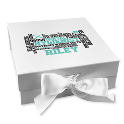Dental Hygienist Gift Box with Magnetic Lid - White (Personalized)