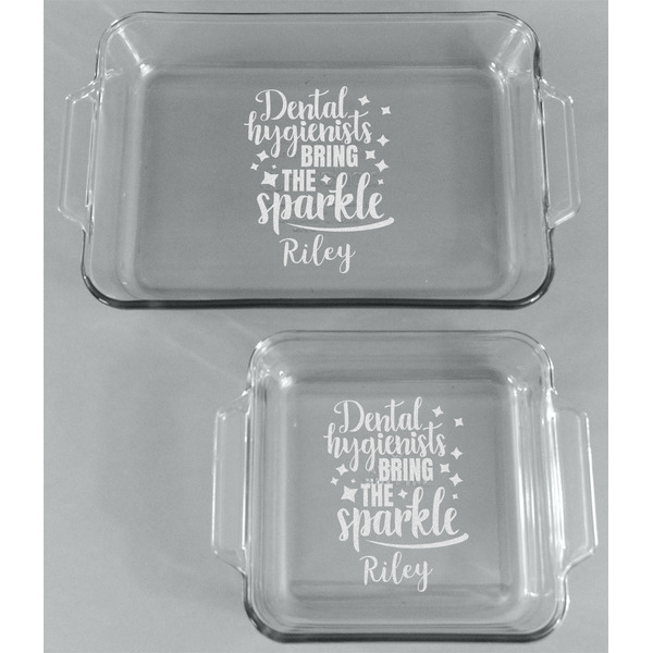 Dental Hygienist Glass Baking Dish Set - FRONT