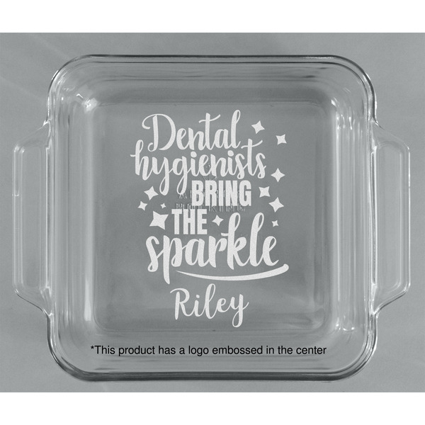 Dental Hygienist Glass Cake Dish - APPROVAL (8x8)