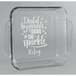 Dental Hygienist Glass Cake Dish - 8in x 8in (Personalized)