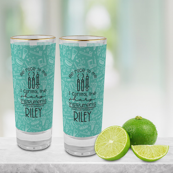 Dental Hygienist Glass Shot Glass - 2 oz - LIFESTYLE