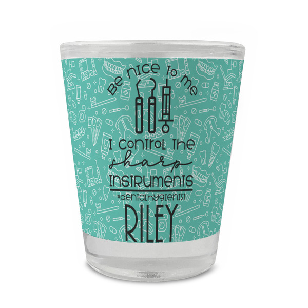 Custom Dental Hygienist Glass Shot Glass - 1.5 oz - Set of 4 (Personalized)
