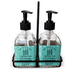 Dental Hygienist Glass Soap & Lotion Bottle Set (Personalized)