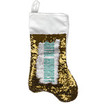 Dental Hygienist Reversible Sequin Stocking - Gold (Personalized)