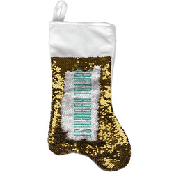 Dental Hygienist Reversible Sequin Stocking - Gold (Personalized)