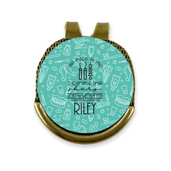 Dental Hygienist Golf Ball Marker - Hat Clip - Gold