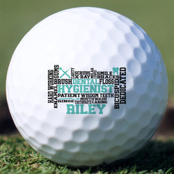 Dental Hygienist Golf Balls - Non-Branded - Set of 3 (Personalized)