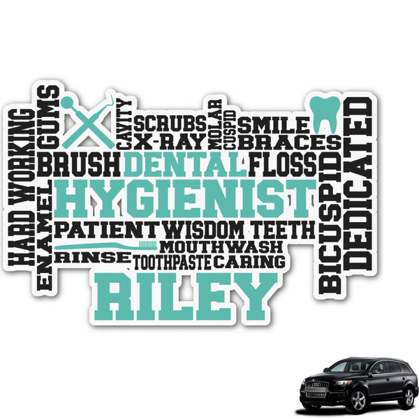 Custom Dental Hygienist Graphic Car Decal (Personalized)