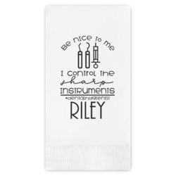Dental Hygienist Guest Napkins - Full Color - Embossed Edge (Personalized)