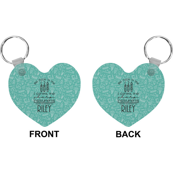 Dental Hygienist Heart Keychain (Front + Back)